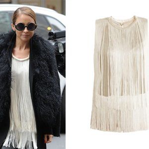 NWT Stella McCartney Silk Fringe Top ASO Nicole Ritchie! US 2